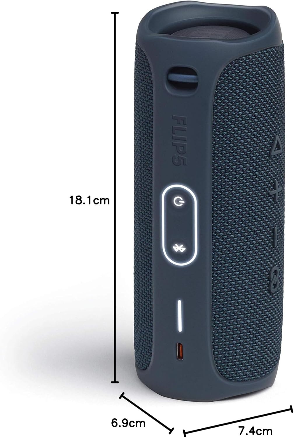 JBL Flip 5 Portable Waterproof Bluetooth Speaker with 12 Hours of Battery, Powerful Sound and Booming Bass, Lightweight, Stand Vertical or Horizontal, JBL Partyboost Compatible - Blue, JBLFLIP5BLU