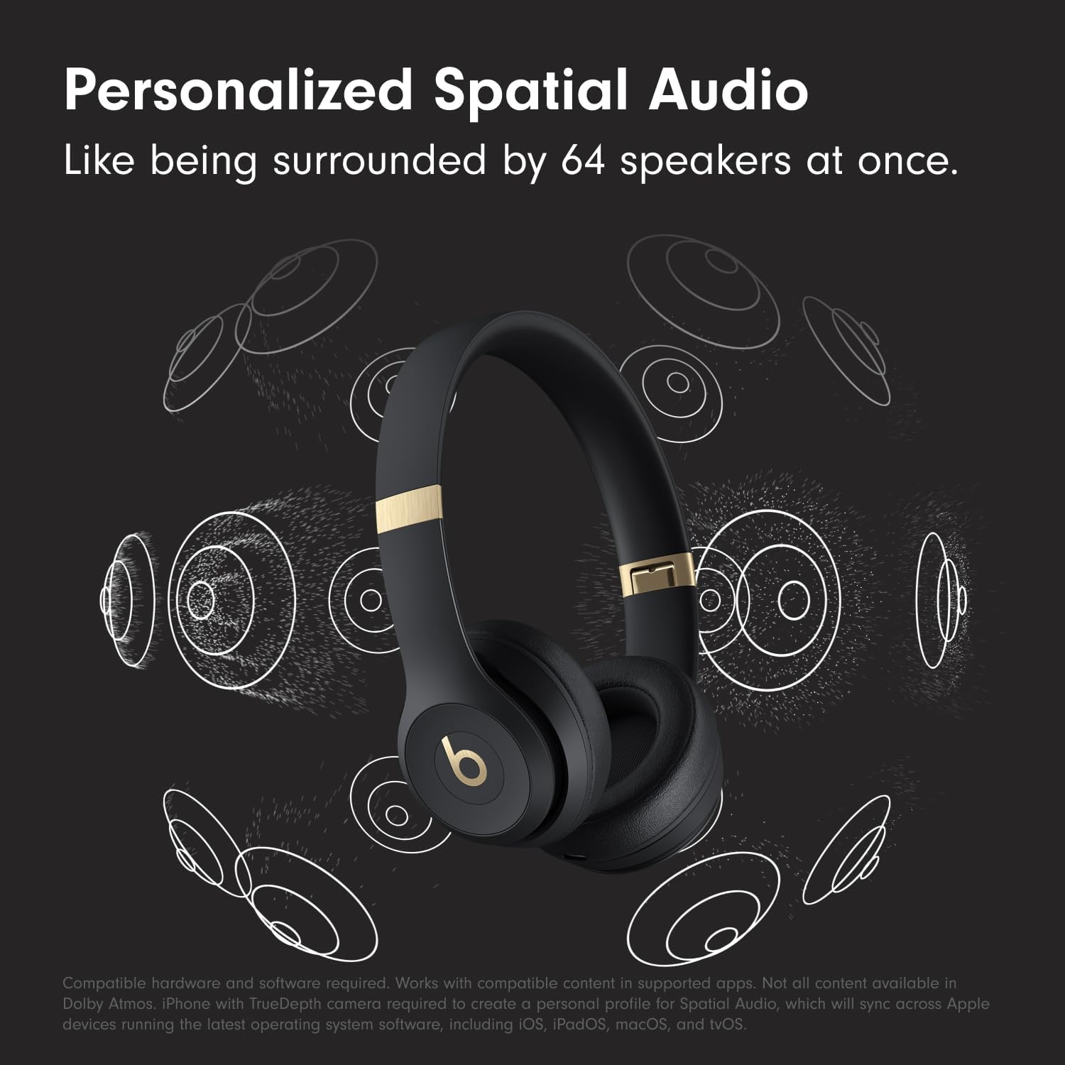 Beats Solo 4 Wireless Headphones Black/Gold