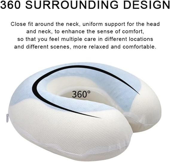 HEXAR Cooling Gel Memory Foam Travel Pillow, Neck Pillow U Shaped Pillow Provide Best Neck and Head Support in Travel & Office