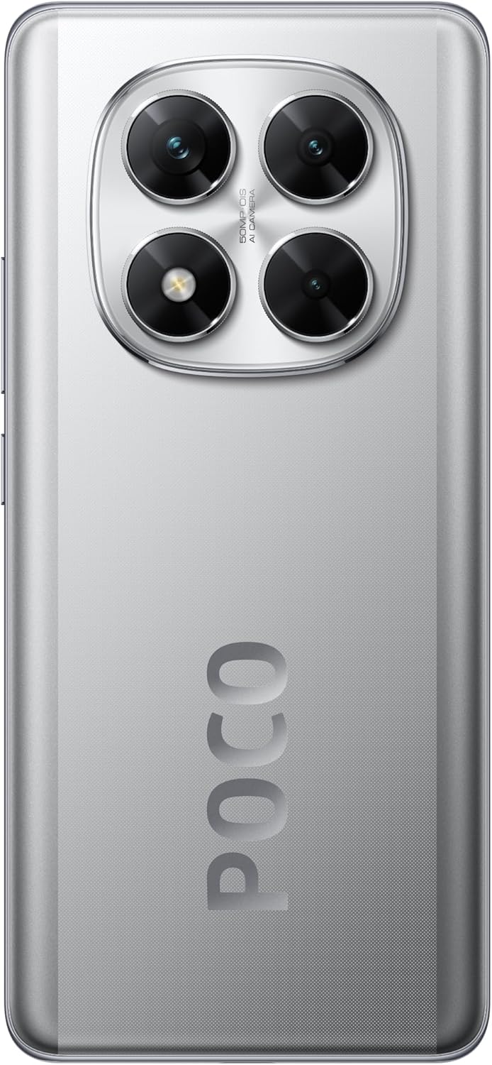 POCO X7 Silver 12GB RAM 512GB 5G Mobile | Mediatek Dimensity 7300-Ultra | 1.5K 120Hz AMOLED curved display | 50MP main camera with OIS | IP68 & 5110mAh battery