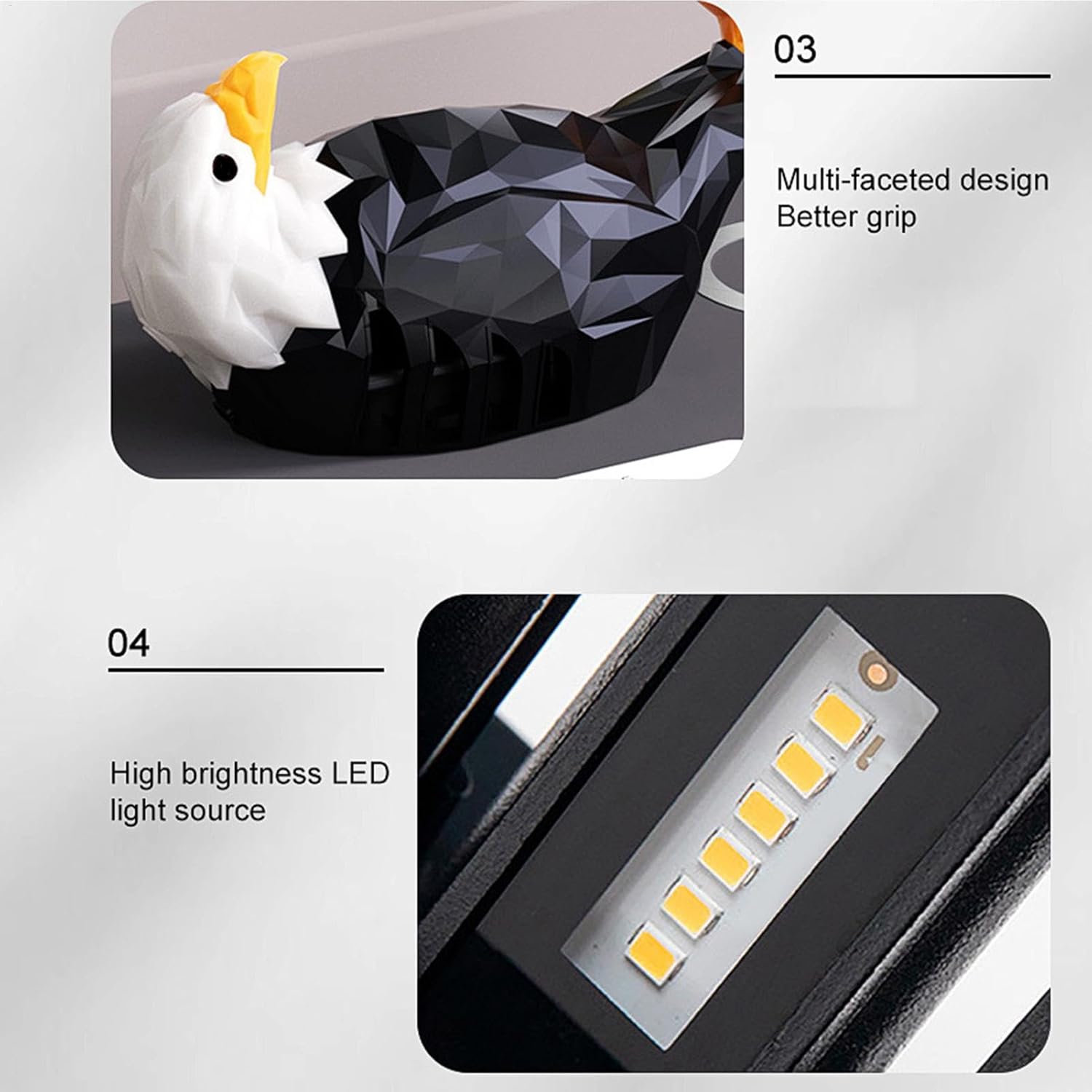 kinrguiyuez Eagle Lamp Wall | Eagle Bird Shadow Magnetic Night Lamp - Wall Lamp Eagle Shape Projector Light Luxury Atmosphere Sconce Light for Wall Stairway