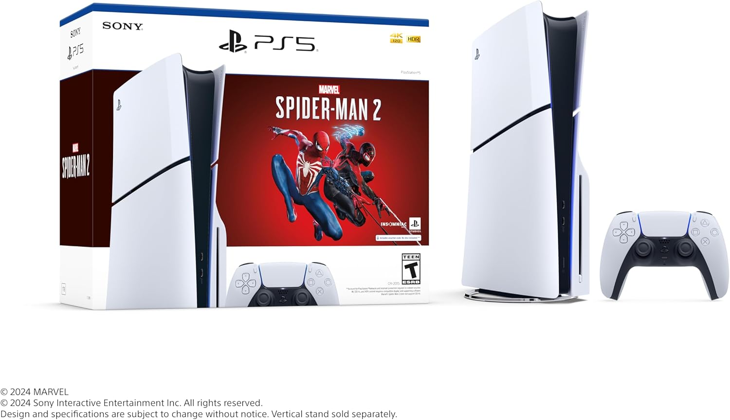 جهاز PS5 Slim مع حزمة Marvel's Spider-Man 2