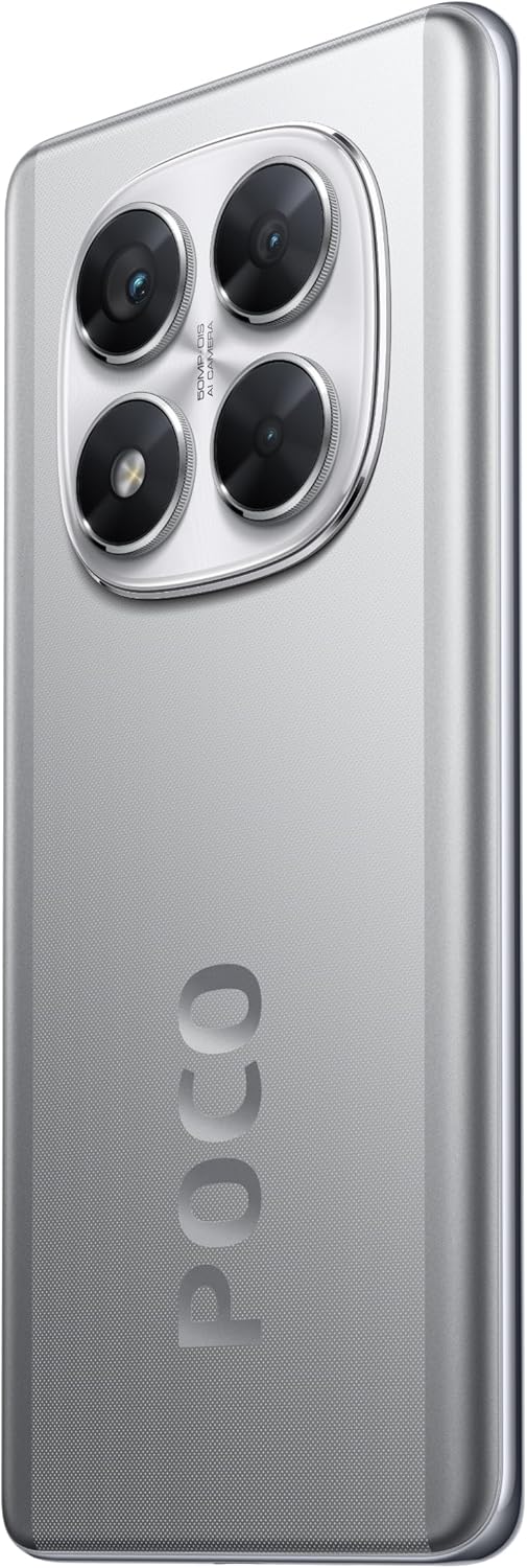 POCO X7 Silver 12GB RAM 512GB 5G Mobile | Mediatek Dimensity 7300-Ultra | 1.5K 120Hz AMOLED curved display | 50MP main camera with OIS | IP68 & 5110mAh battery