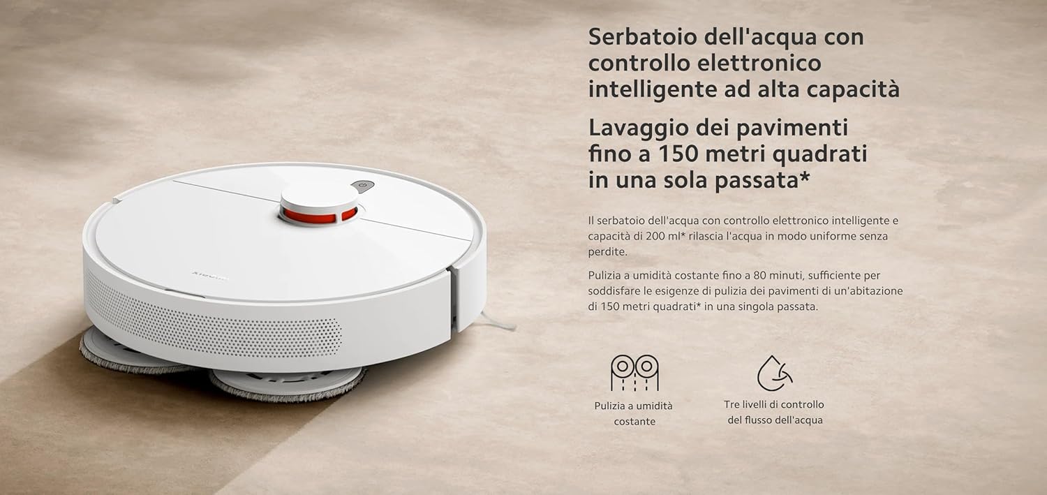 Xiaomi Robot Vacuum S10+| Dual Pad Pressure | Powerful Suction Fan Blower- 4000pa| Smart 3D obstacle avoidance | with a 5200mAh Battery capacity |Remote control via Xioami Home App Control | White