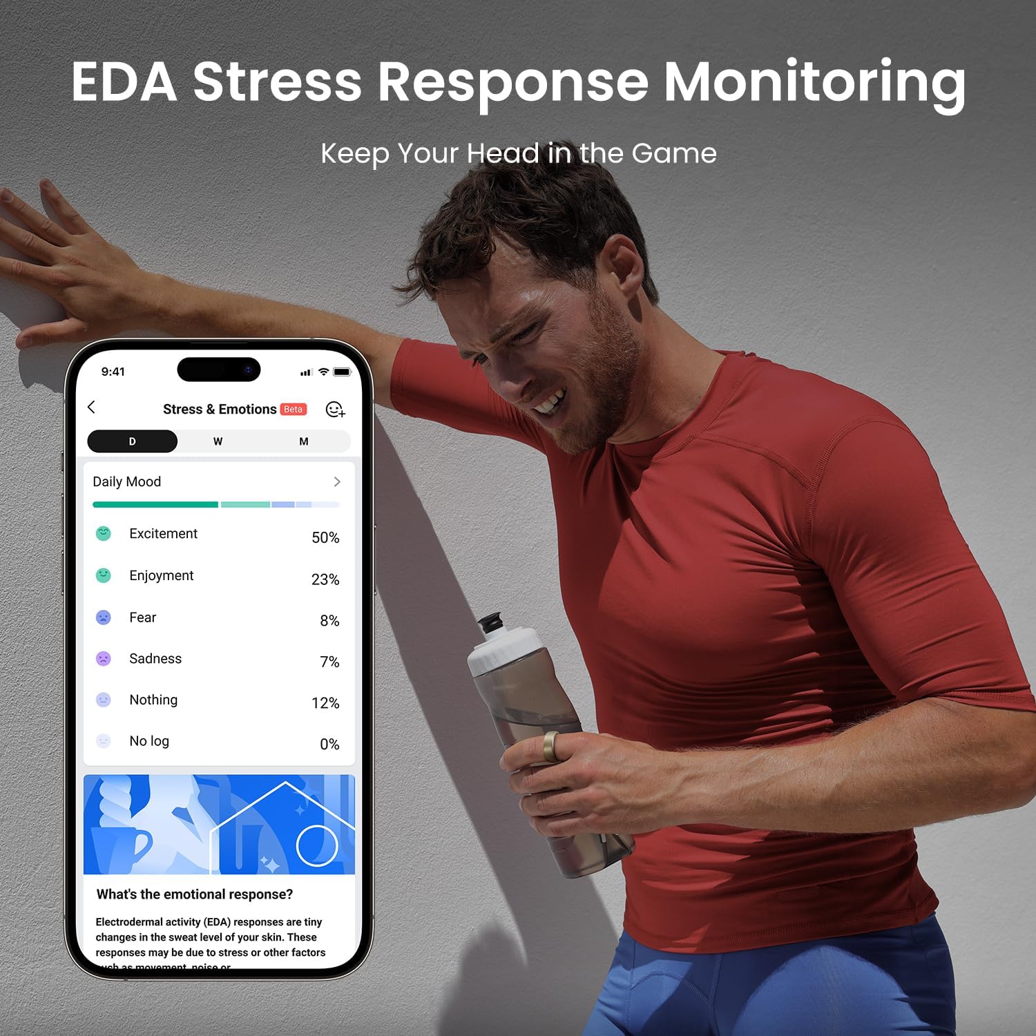 Amazfit Helio Smart Ring, No Subscription, Monitor Sleep, Heart Rate, Stress, Fast 1.4 Hour Charging, iPhone and Android, Titanium Alloy, Swim/Shower Water-Resistance (Size 10)