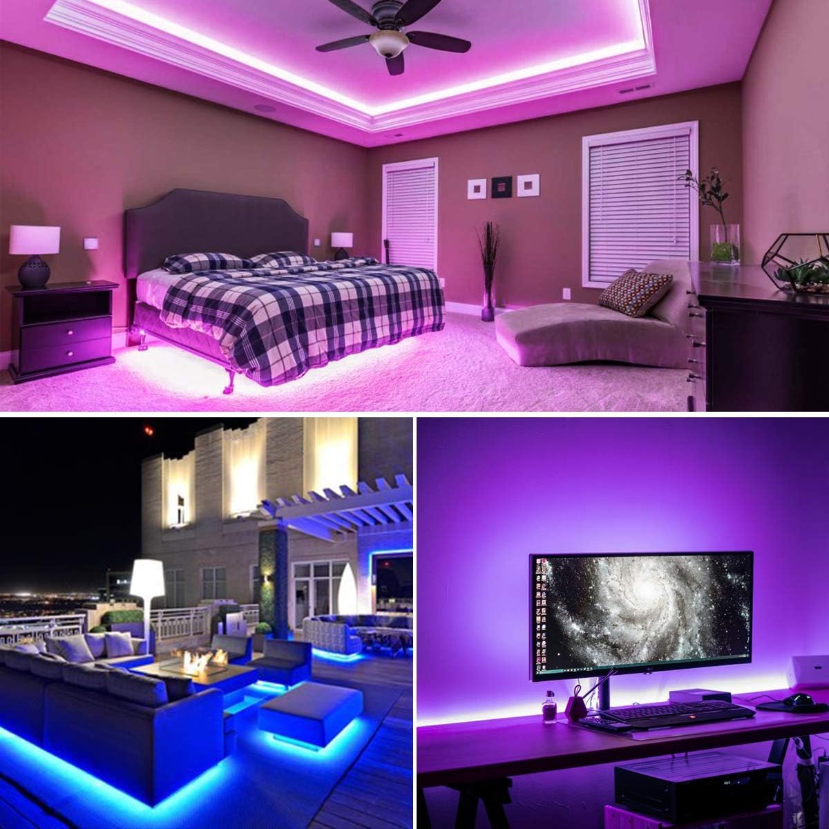 STAR LIGHTING LED Strip Lights, LED Light Strip 13.1Ft/4M RGB SMD 5050 120LEDs Rope Lighting Color Changing Full Kit with 24 Keys Remote Controller and USB 5V