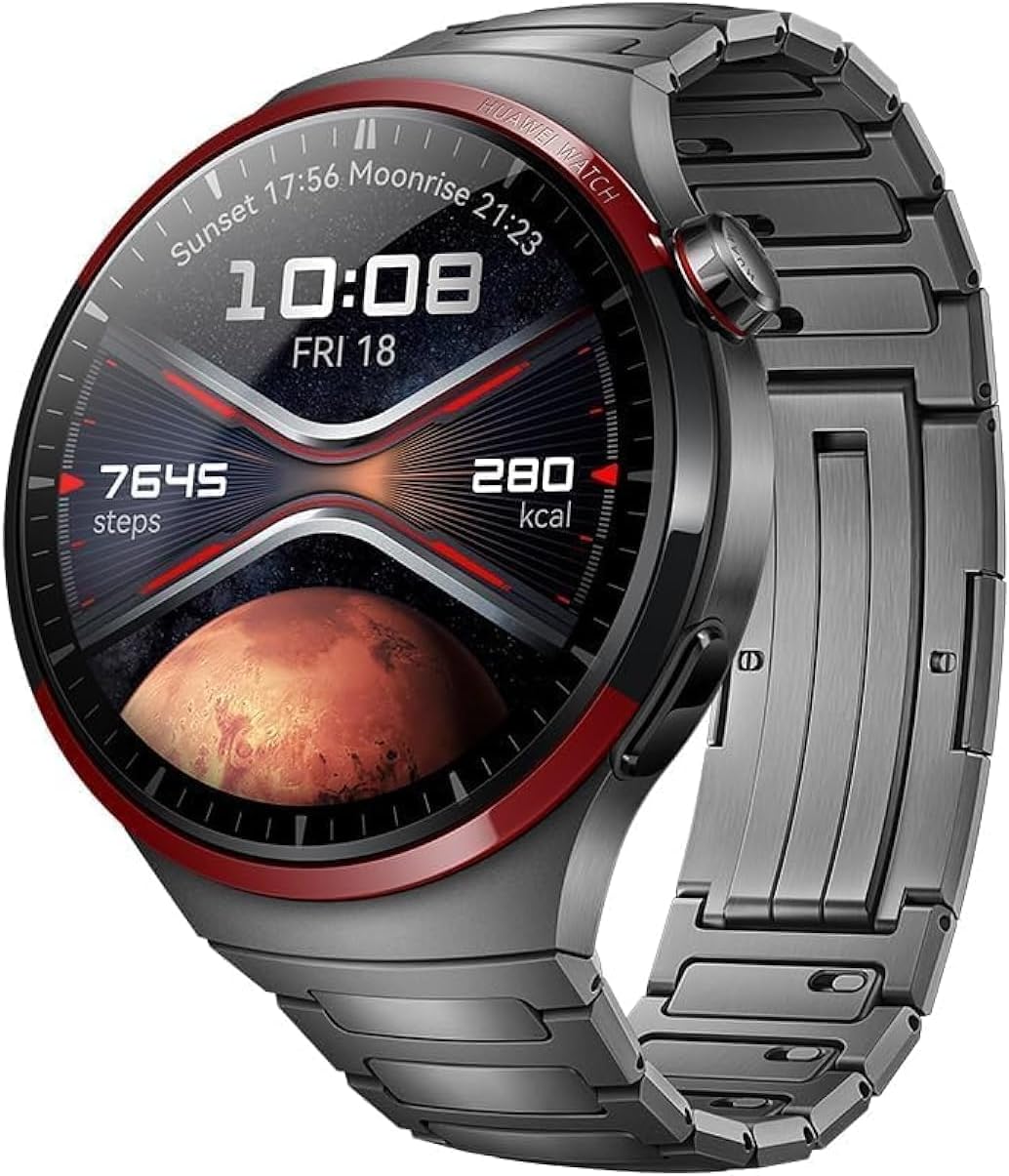 HUAWEI Watch 4 Pro Space Edition smartwatch, Spherical Sapphire Glass, Health at a Glance, eSIM Cellular calling, Fresh-new Activity Rings, Compatible with Andriod & iOS, Space Grey