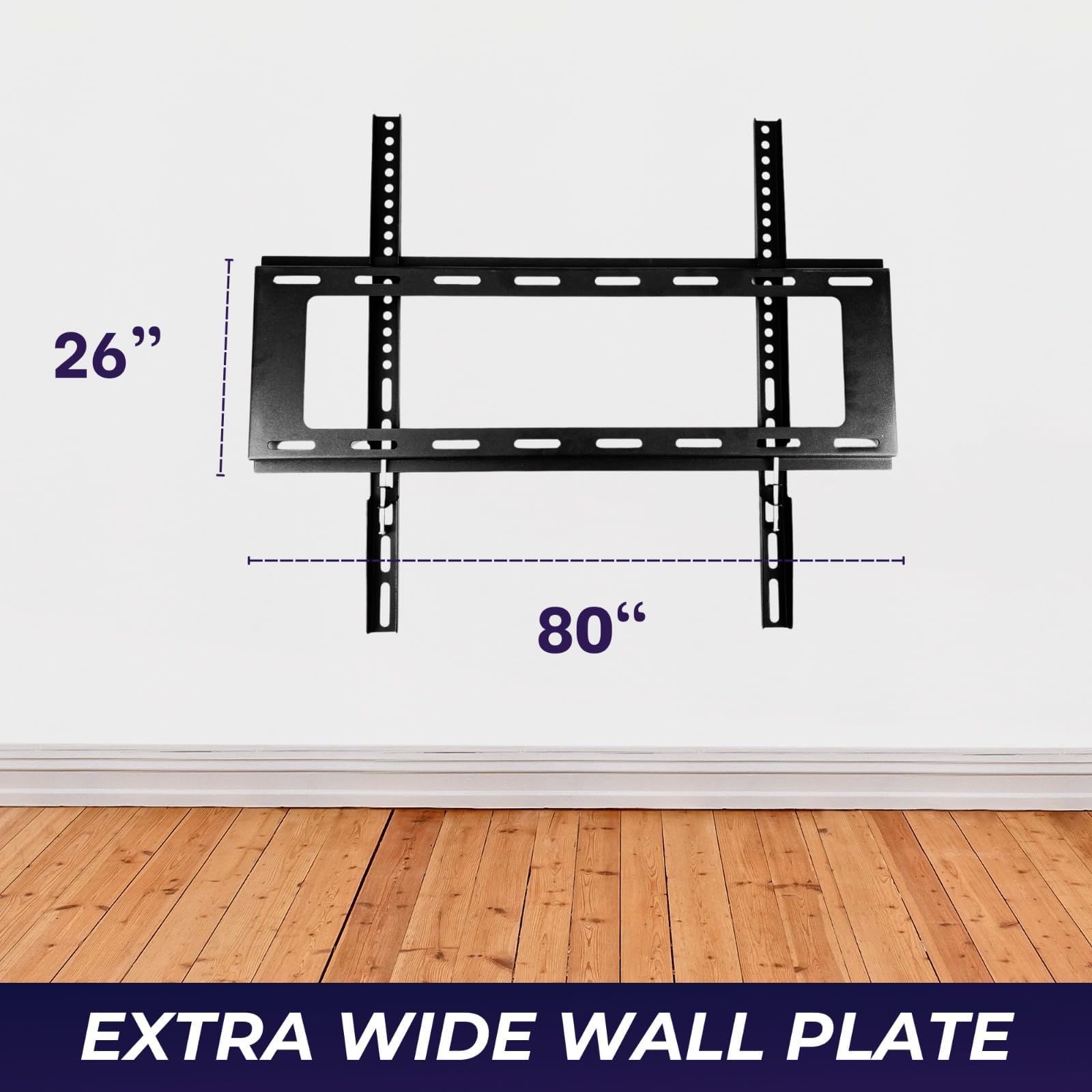 AZTECH - TV Wall Mount TV Mount Heavy Duty TV Mount for 26-75 inch LEDs TV and Screens with 75kg load Capacity TV Bracket (Fixed)