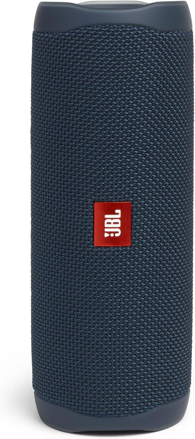 JBL Flip 5 Portable Waterproof Bluetooth Speaker with 12 Hours of Battery, Powerful Sound and Booming Bass, Lightweight, Stand Vertical or Horizontal, JBL Partyboost Compatible - Blue, JBLFLIP5BLU