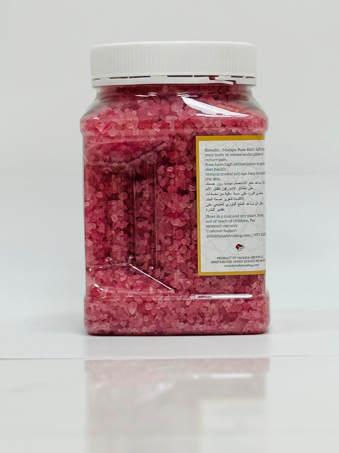 MEDSPA Rose and Hibiscus Bath Salt for Body & Foot Spa, Calming, Relaxing, Muscle Pain Relief, Aromatherapy, Pure and Natural Essential Oil Infused with Hibiscus Flower 3kg 105oz