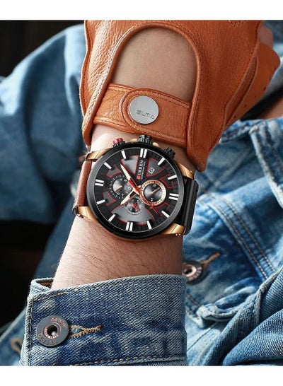 CURREN 8346 Original Brand Leather Straps Wrist Watch For Men With Brand (Box)