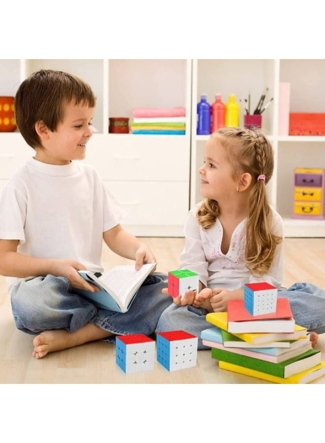 4 Pieces Rubik Cube Puzzle Toy Set For Children