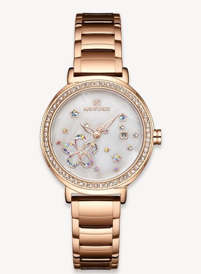 NAVIFORCE Luxury Women Watch Fashion Stainless Steel Waterproof Bracelet Wrist Watches with Date NF5016