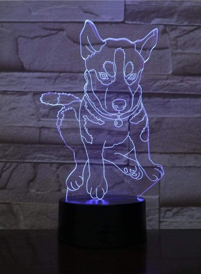Russia Siberian Husky Dog 3D Lamp Illusion Night Light LED Bulb Multicolor Creative Ambient Light Desk Lamp Home Lighting