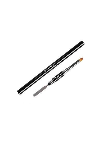 Dual-Ended Poly Gel Brush and Picker 2 in 1 Designs Brushes Stainless Steel Tool for UV Gel Acrylic Nails Extension