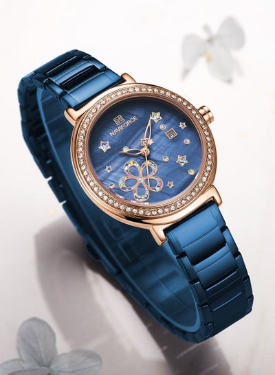 NAVIFORCE Luxury Women Watch Fashion Stainless Steel Waterproof Bracelet Wrist Watches with Date NF5016