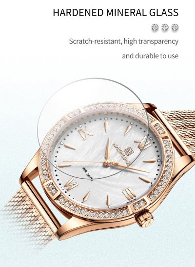 NAVIFORCE NF5028 Ladies Luxury Women Watches Fashion casual Diamond Female Quartz Wristwatches Ladies Gifts Clock Relogio Feminino