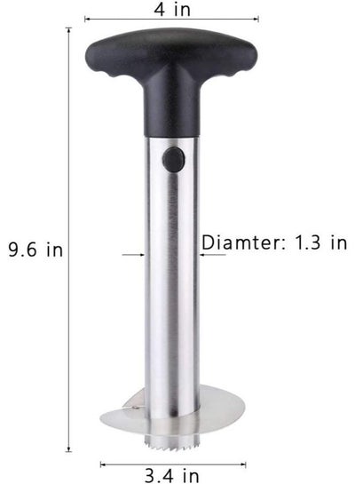Pineapple Cutter Corer Slicer Peeler Stainless Steel Slicer Stem Remover Cutter Tool All-in-one Kitchen Gadget