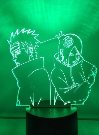 Action & Toy Figures  Figures Naruto Pain Konan Shippuden 3D Multicolor Night Light Novelty Action Figurine Model Pain Itachi Naruto Base LED Doll Juguetes
