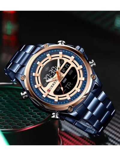 Curren 8404 Casual Watch for Men with Luxury Dial Stainless Steel - Blue