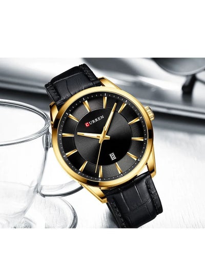 CURREN 8365 Quartz Watches for Men Leather Strap Male Wristwatches Top Luxury Brand Business Mens Clock 45 mm Reloj