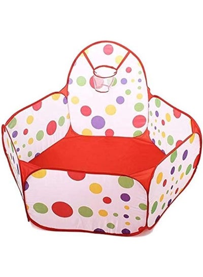 Foldable Kid's Safe Polka Dot Hexagon Ball Pool Indoor Play Tent