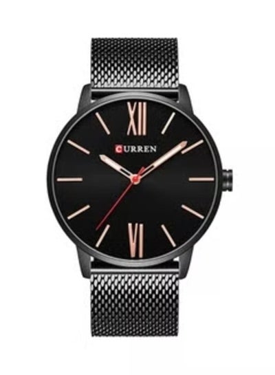 Mens 8238 Stainless Wrist Analog Watch - Black