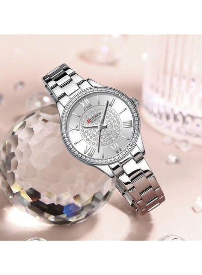 CURREN 9084 Original Brand Stainless Steel Band Wrist Watch For Women With Box