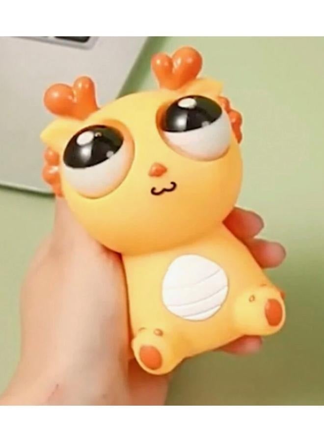 8cm Squeeze Dragon Pop Out Eyes Toys Eye Popping Dragon Stress Relief Squeezy Toy
