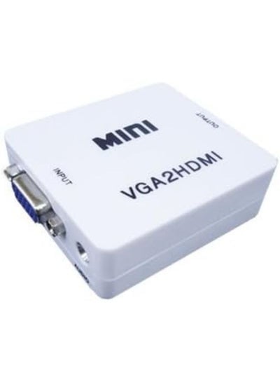 محول Mini 1080 PVGA إلى HDMI محول VGA2HDMI موصل مع صوت للكمبيوتر المحمول إلى جهاز عرض HDTV