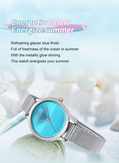 2023 New Arrival NAVIFORCE NF5027 Romantic Charming Quartz Women Watches Luxury Stainless Steel Band Blue Dial Lady Watch reloj mujer