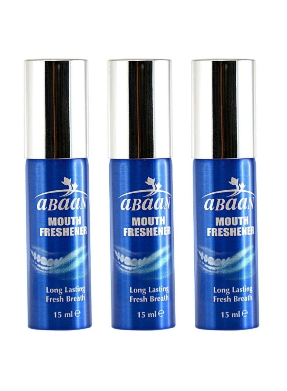 Abaan Mouth Spray Mint Blue 15Ml 3PCS