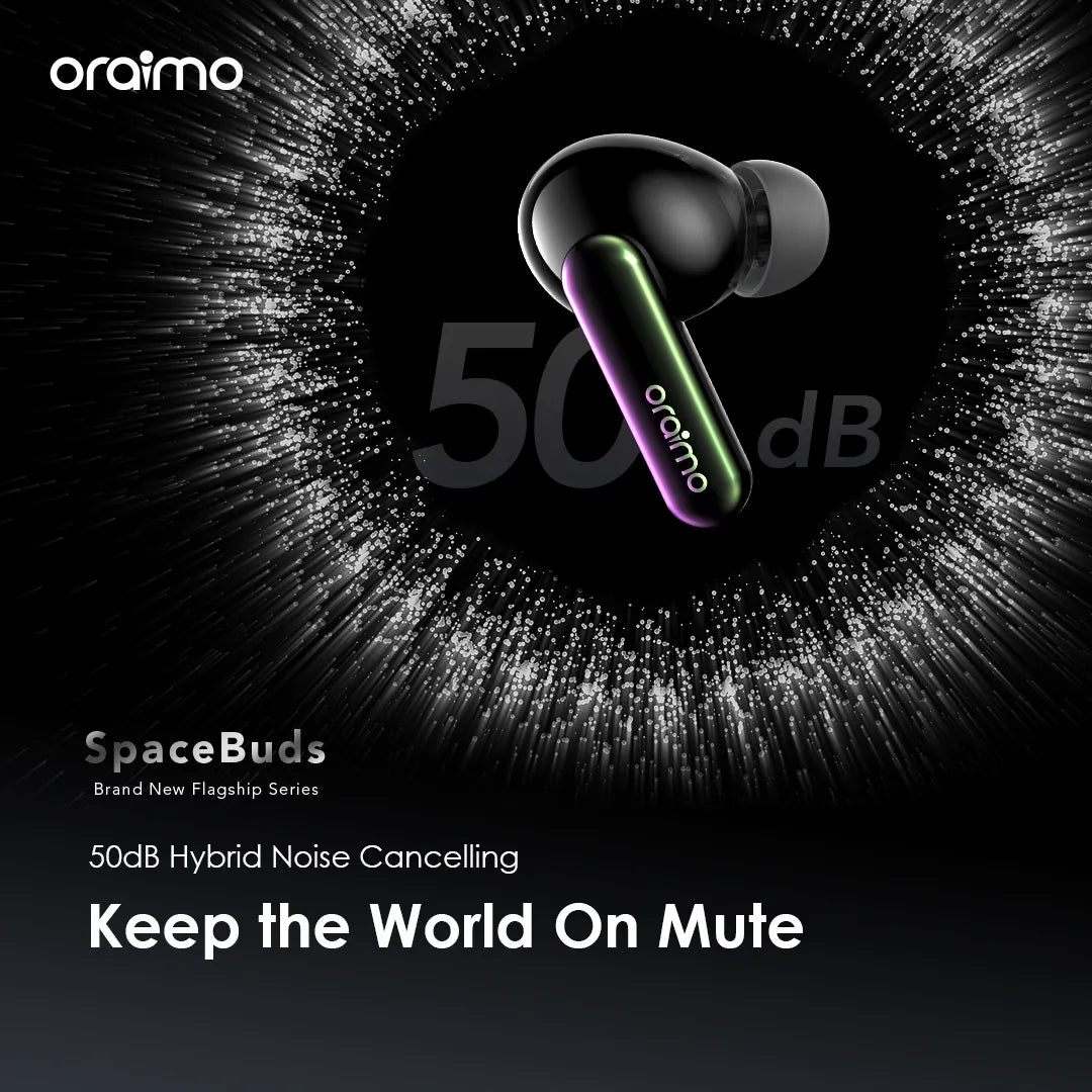 Oraimo SpaceBuds Hybrid ANC Wireless Earbuds OTW-630 - Space Grey