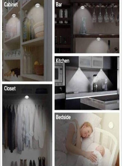 3PCS Under Cabinet Light Wireless Smart LED Night Lamp Battery Power Remote Control Lamp for Kitchen Wardrobe Cupboard Stair Corridor Flush Mount Ceiling Lamp Flush Mount Ceiling Lamp