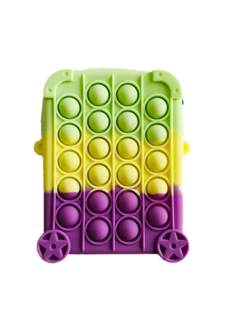 Pop It Wallet Cute Kawaii Fidget Sensory Educational Relieve Anti Stress Adult Kid Holiday Silicone Toy Gift Crossbody Toy Bag For Kids