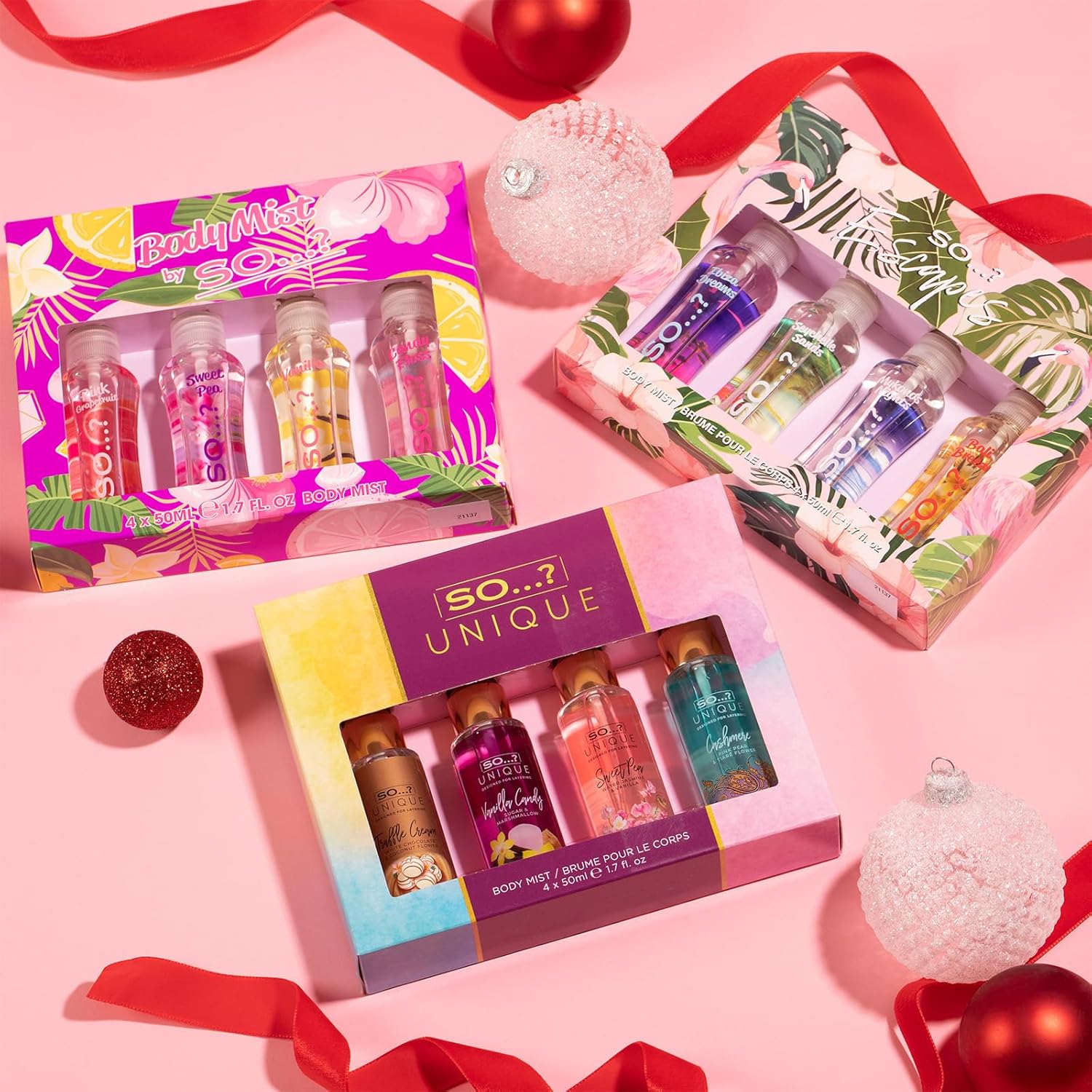 Body Mist By Womens Mini Mist Body Mist Gift Set, With Pink Grapefruit, Vanilla, Candy Floss & Sweet Pea, Fragrance Spray Set (4X50Ml).