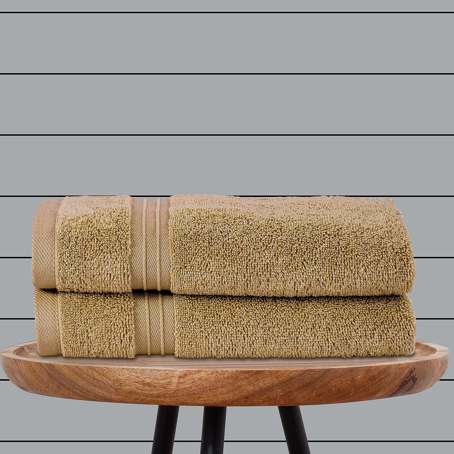 BEYTOR Luxury Bath Towels – 100% Cotton, Ultra Soft, Quick-Dry & Highly Absorbent – Plush & Durable Hotel-Quality Towels for Home, Spa & Gym – Beige (90X180 cm)