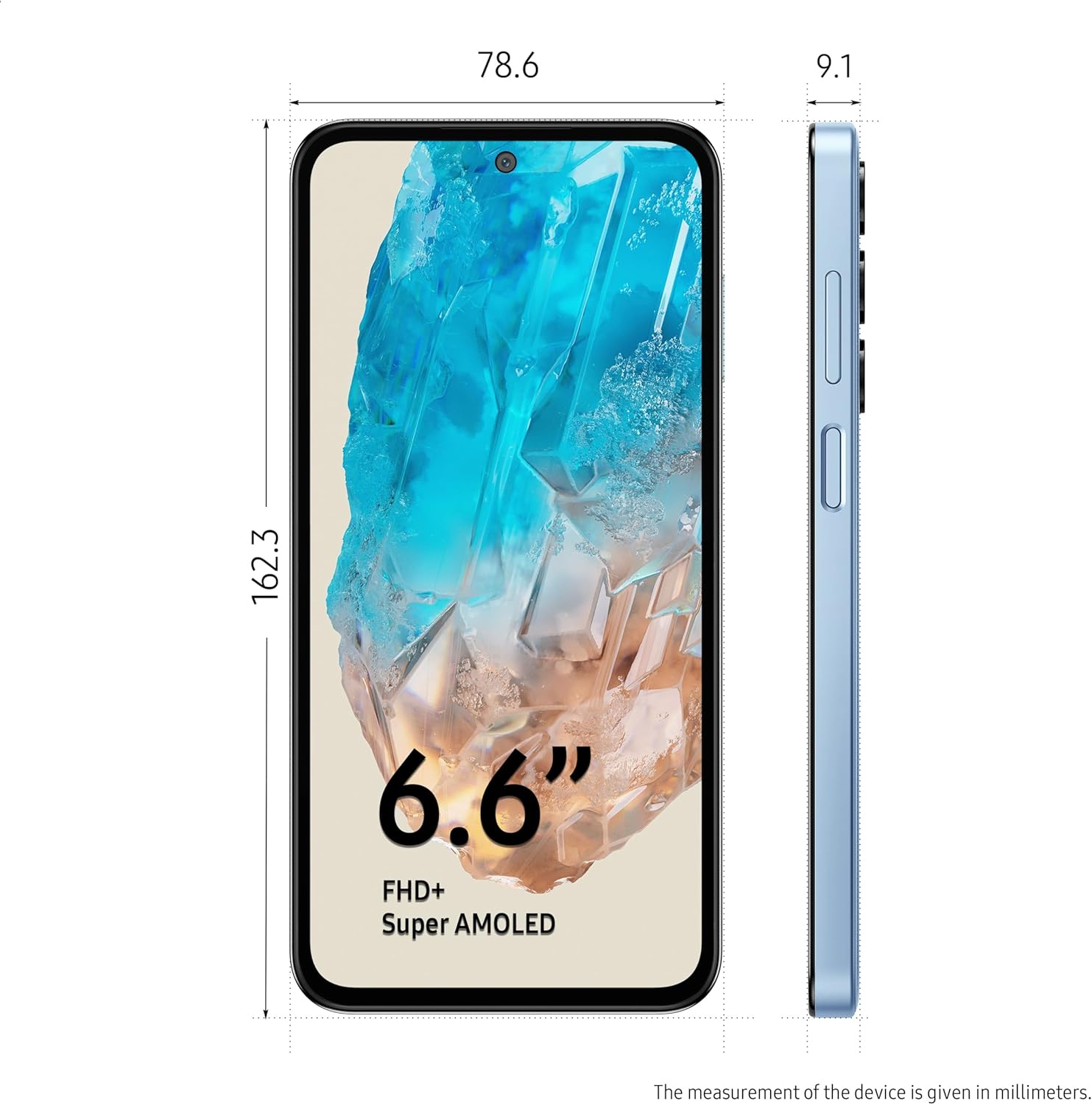 Samsung Galaxy M35 5G (6GB RAM,128GB Storage)| Corning Gorilla Glass Victus+| AnTuTu Score 595K+ | Vapour Cooling Chamber | 6000mAh Battery | 120Hz Super AMOLED Display| Dual Sim - Day Break