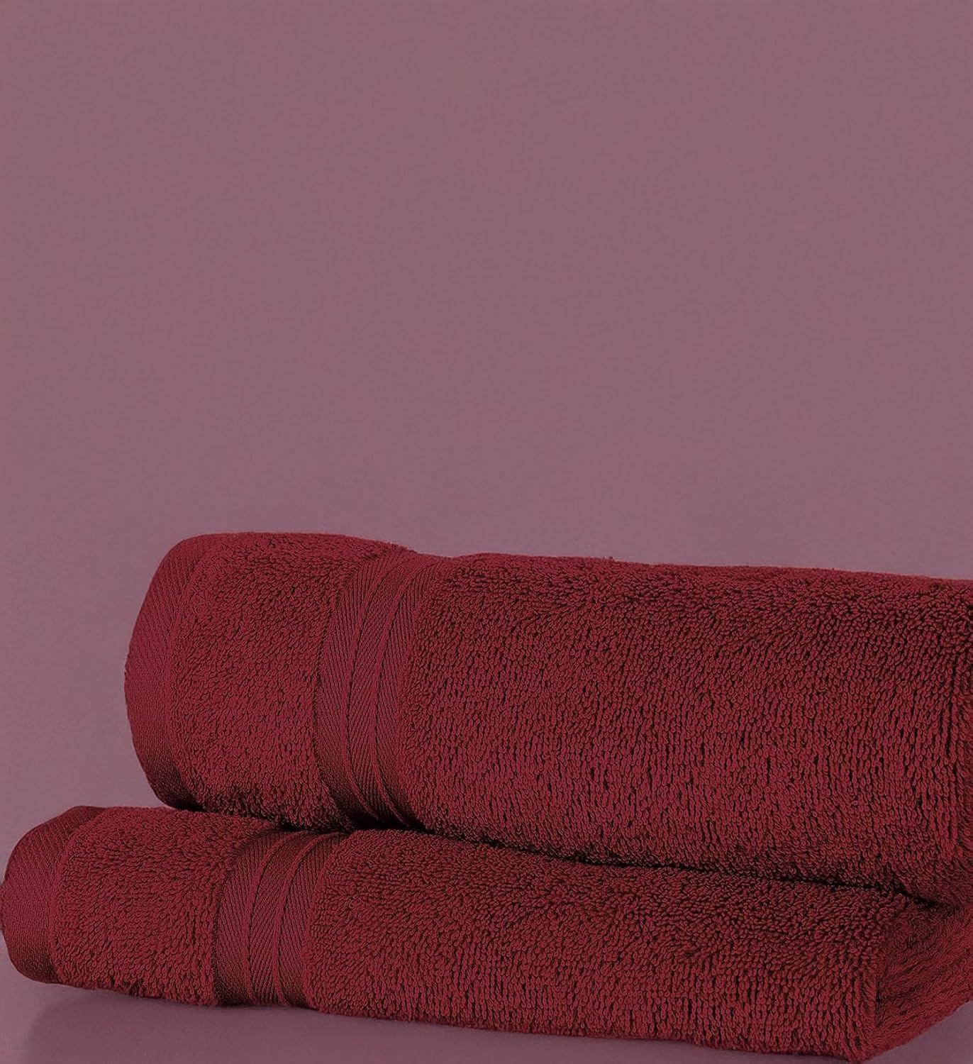BEYTOR Luxury Bath Towels – 100% Cotton, Ultra Soft, Quick-Dry & Highly Absorbent – Plush & Durable Hotel-Quality Towels for Home, Spa & Gym – Burgundy (90X180 cm)