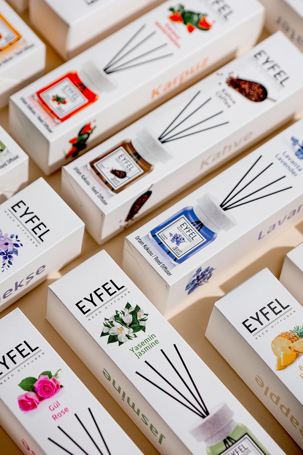 Eyfel Eau de Parfum Reed Diffuser Set - BlackBerry Scent 4.05 fl oz Oil Diffuser With Sticks for Home, Bathroom