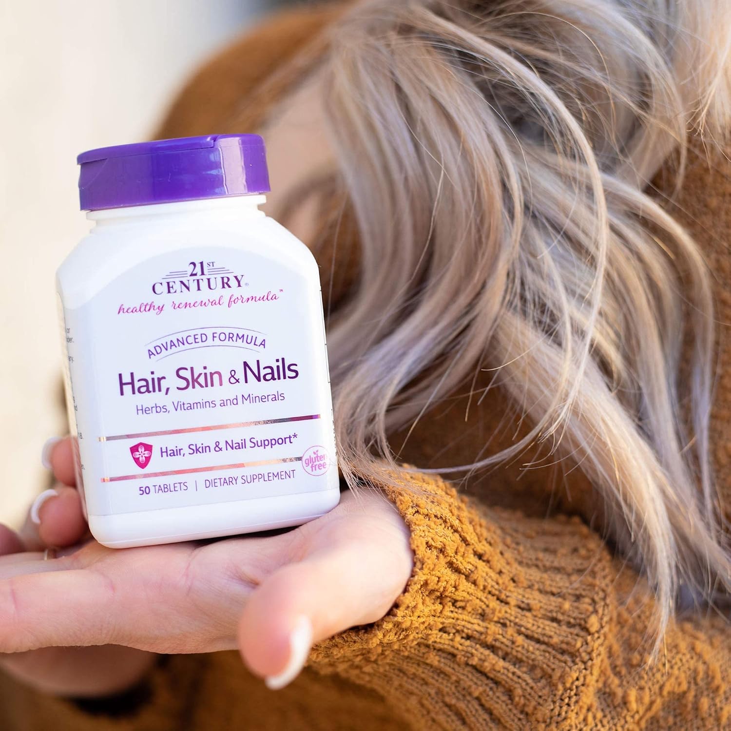 Dietary Supplement Advanced Formula Hair, Skin & Nails, 50 Caplets