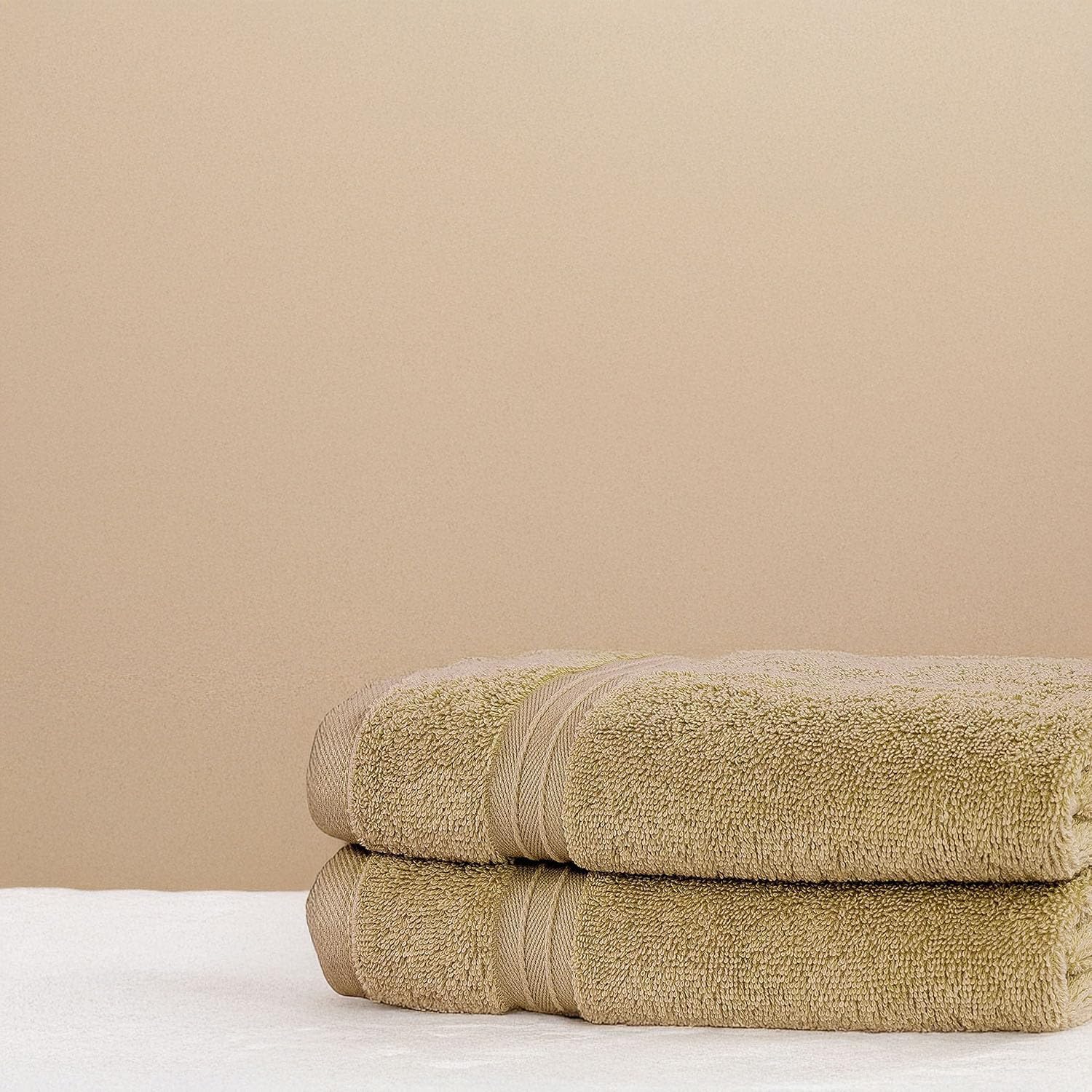 BEYTOR Luxury Bath Towels – 100% Cotton, Ultra Soft, Quick-Dry & Highly Absorbent – Plush & Durable Hotel-Quality Towels for Home, Spa & Gym – Beige (50x100 cm)