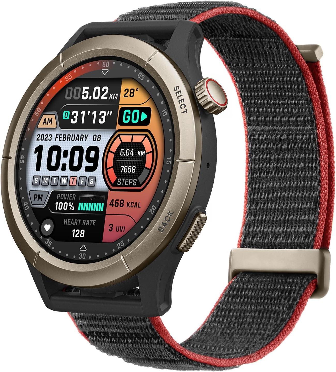 Amazfit Cheetah Pro 47mm Running Sports Smart Watch with Dual-Band GPS, Route navigation, Offline Maps, Training Template, 1.45'' AMOLED Display, 14-Day Battery Life, Heart Rate & Sleep Monitoring