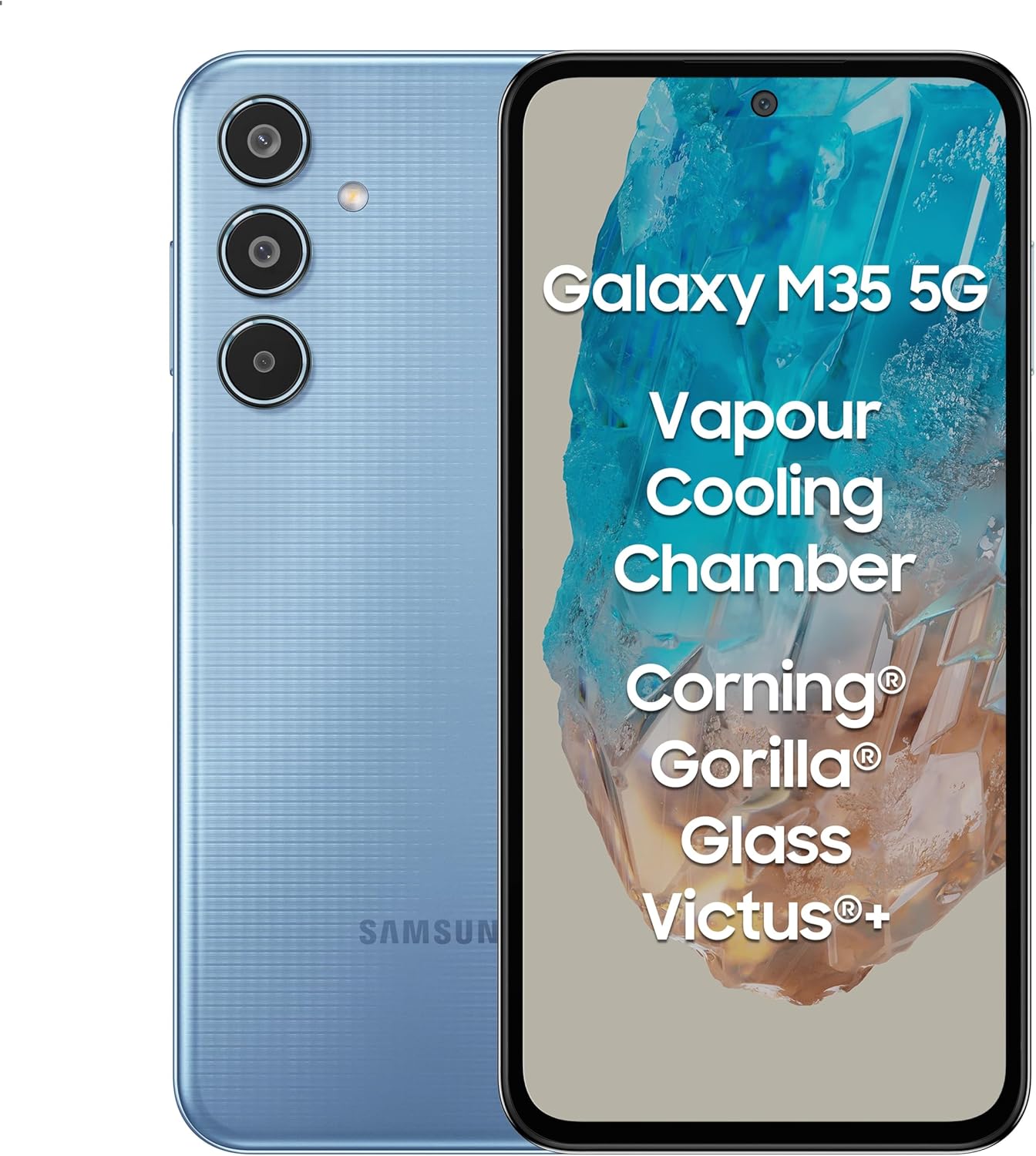 Samsung Galaxy M35 5G (6GB RAM,128GB Storage)| Corning Gorilla Glass Victus+| AnTuTu Score 595K+ | Vapour Cooling Chamber | 6000mAh Battery | 120Hz Super AMOLED Display| Dual Sim - Day Break