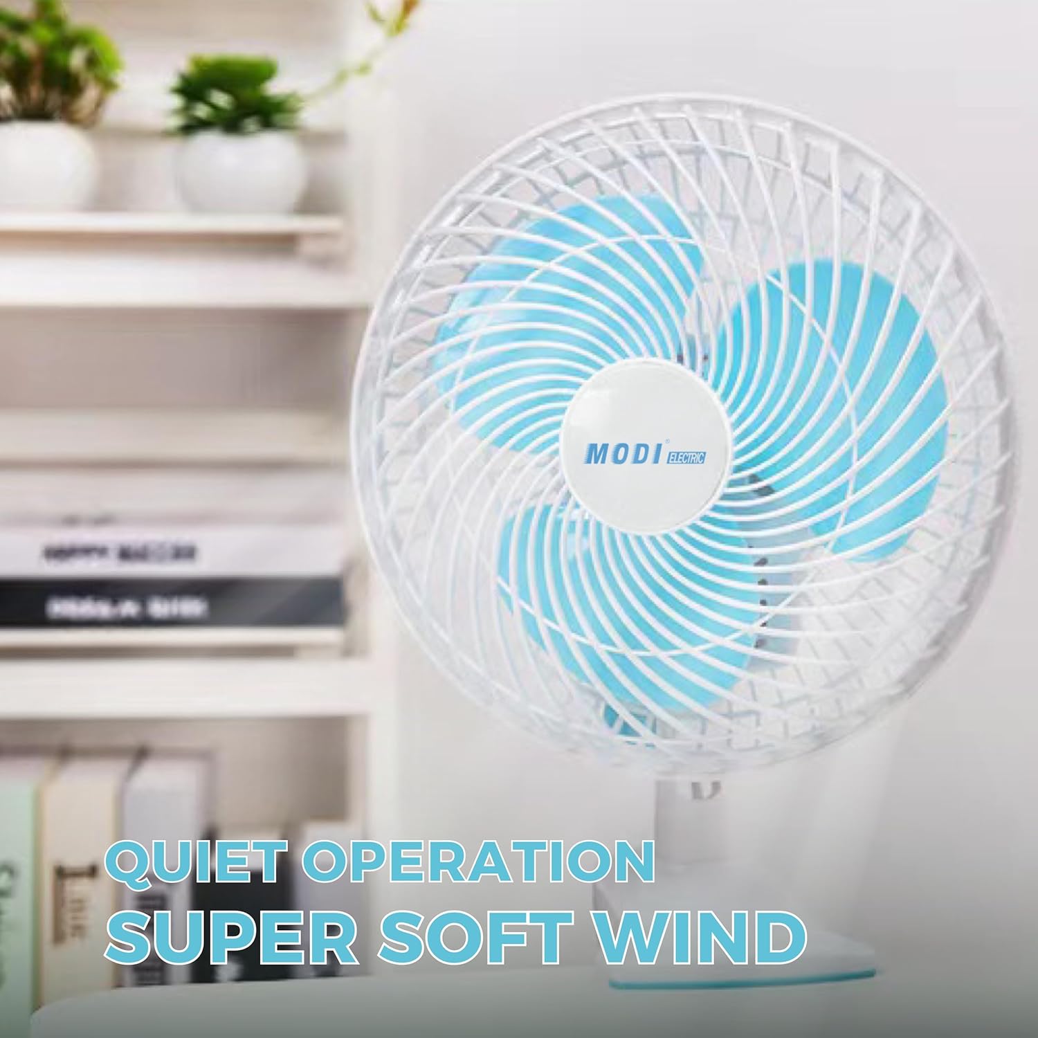 V.MAX MODI 180° Mini Clip Fan - 6 Inch | Desktop Portable Small Electric Fan White | 210x200x216mm Two Pin Plug Wire Small Fan for Home, Office