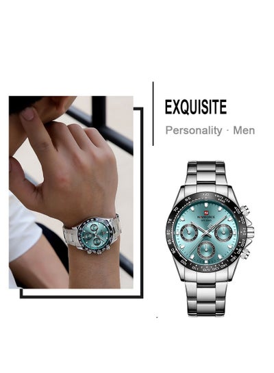 NAVIFORCE Mens/Womens Fashion Multifunction Watches Quartz Analog Stainless Steel Waterproof Watch NF9193