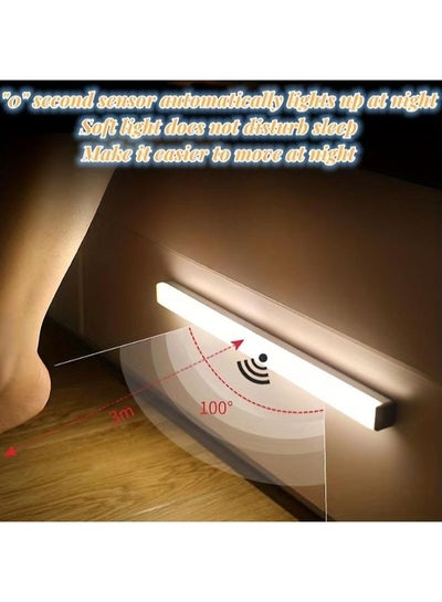 500mm Wireless Motion Sensor White LED Light Bar Led Wireless Motion Sensor Cabinet Light With Wireless Magnetic USB Rechargeable Night Lamp