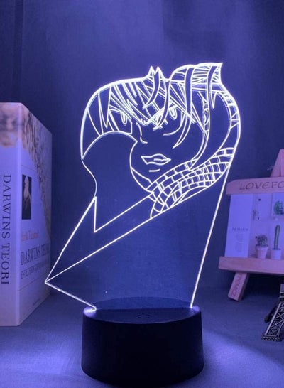 Multicolour Fairy Tail Natsu Dragneel LED Night Light for Bedroom Decor Birthday Gift Mood Light Anime Table 3D Lamp Natsu Fairy Tale with Remote