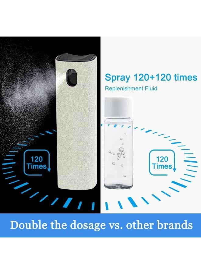 10ml All-in-One Screen Cleaner for Phones, Laptop and Tablet Screens, Portable Screen Cleaning Spray and Wipe Cleaner with Protective Shell