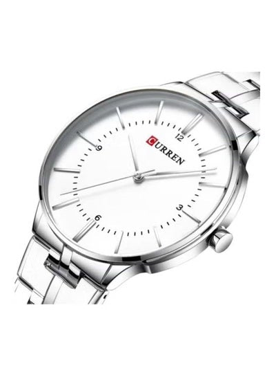 8321 Men's Silver Chain White Round Analog Dial Men's Watch